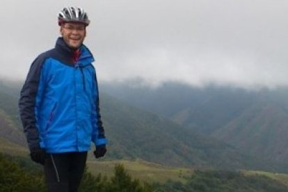 Juan Pablo López en el Camino de Santiago en 2013, un símbolo de su propio camino...