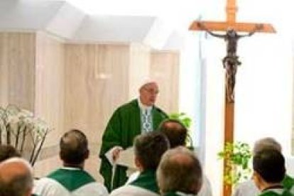 El Papa Francisco en la capilla de Santa Marta
