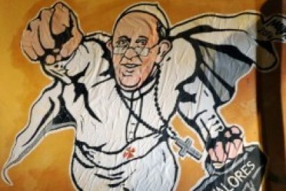 Superfrancisco se eleva en su lucha contra el mal... una alegoría potente y divertida