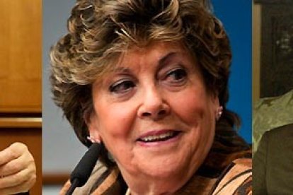 De izquierda a derecha, Loris Capovilla, Paloma Gómez Borrero, Stanislaw Dziwisz: tres importantes contribuciones históricas.