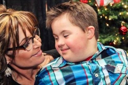 Sarah Palin y su hijo Trig