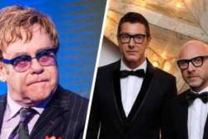 El millonario Elton John arremete contra Dolce y Gabbana y pide un boicot a sus productos porque criticaron la entrega de bebés en adopción a gays