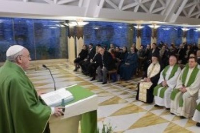 El Papa Francisco ofreció la misa por los cristianos coptos asesinados en Libia