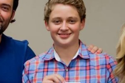 Amy Ford con su marido y su hijo mayor, el bebé al que casi abortó por miedos que hoy le parecen absurdos