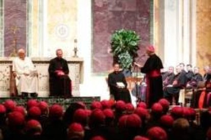 El Papa Francisco en su encuentro con los obispos de Estados Unidos