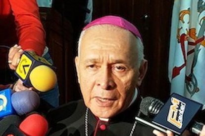 Monseñor Padrón, presidente de la conferencia episcopal venezolana.