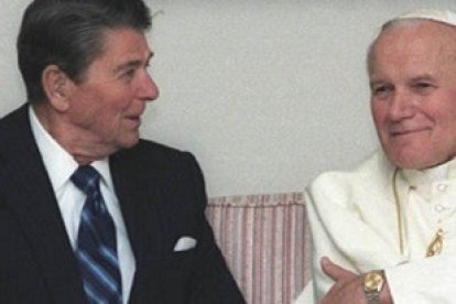 Juan Pablo II y Reagan se encontraron en varias ocasiones y se les considera claves en la caída de la URSS