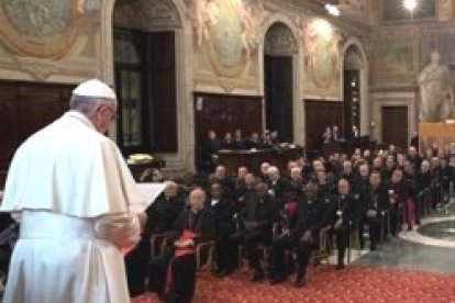 Francisco en su discurso a los obispos que estudian los nuevos procesos de nulidad matrimonial