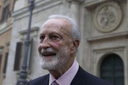 El anciano periodista Eugenio Scalfari charló con Francisco este viernes en la casa Santa Marta
