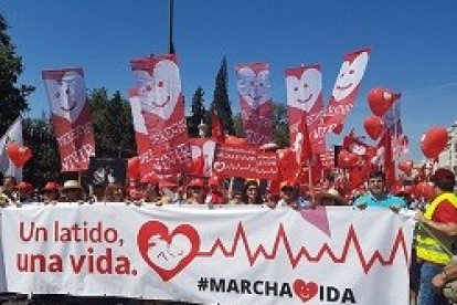 Cientos de personas han salido a defender la vida pese a la ola de calor