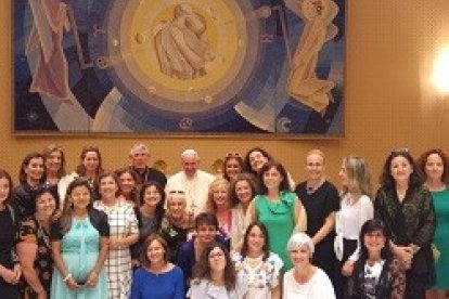 El Papa recibió a este grupo de mujeres que encabezaba el arzobispo de Toledo