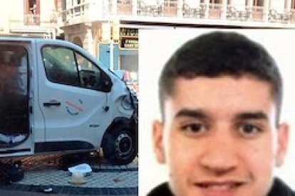 Younes Abouyaaqoub conducía la furgoneta que asesinó el jueves a 13 personas.