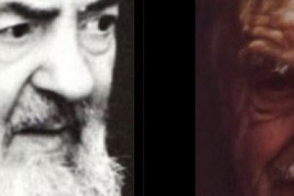 Juan Marto, hermano de los pastorcitos de Fátima -a la derecha- fue devoto del Padre Pío