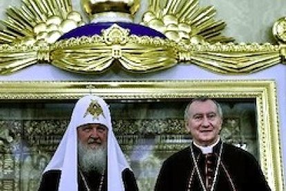 El cardenal Parolin y el patriarca Kiril destacaron la importancia histórica del acercamiento entre la Santa Sede y el Patriarcado de Moscú.