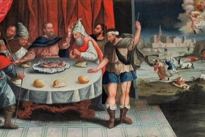 "La primera Pascua. La décima plaga de Egipto (la muerte del primogénito)", cuadro del siglo XVIII de autor anónimo  que se conserva en el convento de Santo Domingo en Quito (Ecuador).