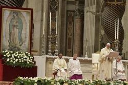 El Papa presidió la Eucaristía por la fiesta de la Virgen de Guadalupe en la Basílica de San Pedro