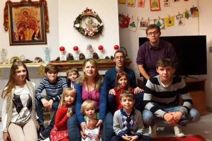 Los Muñoz Moya, al completo salvo el pequeño Matías, nacido el 29 de diciembre.