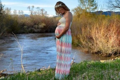 Kristi, en una imagen tomada durante su embarazo.