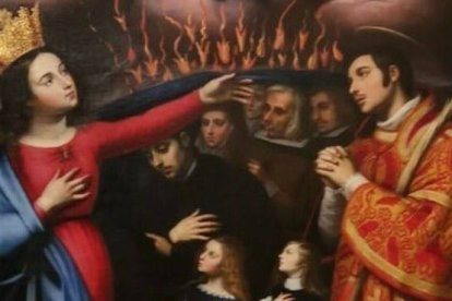 "La Virgen contra la peste", cuadro del siglo XVIII de la Escuela de Ribalta y que actualmente se encuentra en la Catedral de Valencia