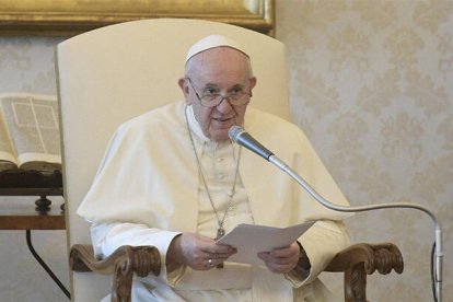 Papa Francisco en la audiencia de hoy