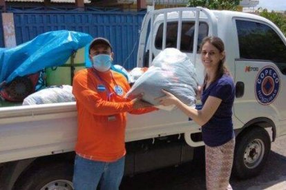 Nyzelle es la misionera que coordina la atención de la Iglesia a migrantes en Honduras