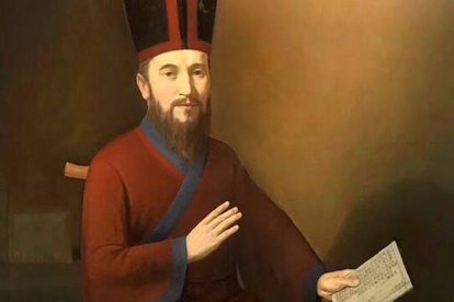El misionero jesuita Diego de Pantoja, ataviado con traje chino, en un retrato de Wan Li.