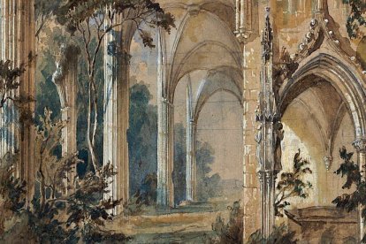 «Ruinas de una iglesia gótica» (detalle), cuadro de Carl Blechen (1829-1831).