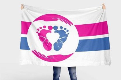 La bandera provida usa el blanco de inocencia, los pies preciosos, las manos de la madre, el corazón de amar...