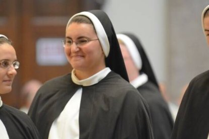 La hermana Mariam, junto con otras dos dominicas que profesaron los votos perpetuos el 26 de julio en Nashville.