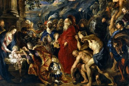 A los Reyes Magos les pedimos un poco de la luz de la fe que les hizo ponerse en camino hasta Belén. Adoración de los Reyes Magos, de Pedro Pablo Rubens (1629). Museo del Prado.