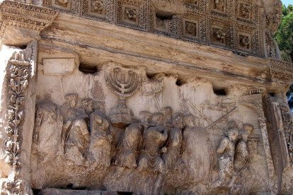 La destrucción del Templo en el Arco de Tito, en Roma