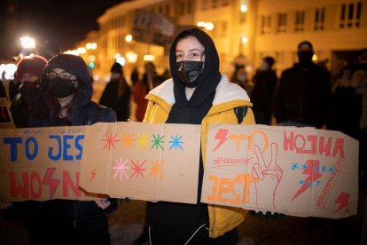 Manifestación pro-muerte en Bialystok (Polonia), en 2020 | Białystok.Wyborcza.pl