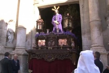 Este Cristo cautivo es el que procesiona en El Vendrell el domingo de Ramos