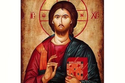 El icono ruso Pantocrátor, uno de los más característicos del arte cristiano bizantino.
