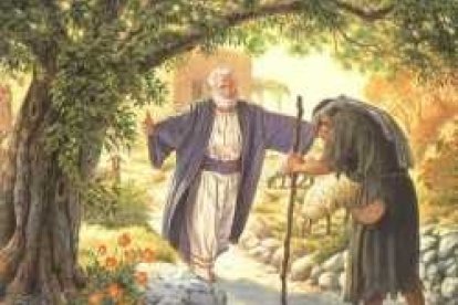 Se puso en camino adonde estaba su padre.