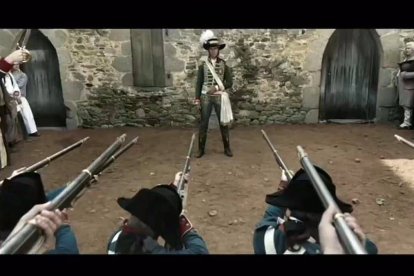 Fusilamiento de Charette, en la producción "Le dernier panache", una recreación de su vida lanzada en 2016 por Puy de Fou.