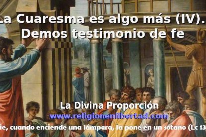 Dar testimonio de Cristo en Cuaresma