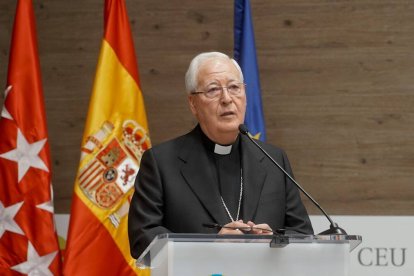 Monseñor Juan Antonio Reig Pla, durante su intervención el 28 de septiembre en el acto de entrega de los V Premios Religión en Libertad, que recibió en la categoría Maestros en la Fe.