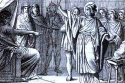 Santa Sinforosa ante Adriano.