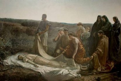 Entierro de Santa Leocadia, obra de Cecilio Pla de 1887, en el Museo del Prado