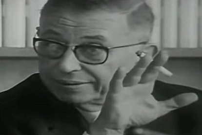 Jean-Paul Sartre (1905-1980), filósofo existencialista ateo y comunista, durante una entrevista en Radio Canadá en marzo de 1967.