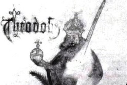 San Teodosio. Fresco holandés. Siglo XVI.