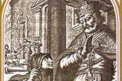 Santa Rictrudis ante Clodoveo II.