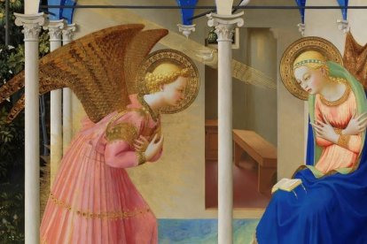 La Anunciación, témpera sobre tabla realizada por el dominico Fra Angélico y conservada en el Museo del Prado, es una de las obras más conocidas del mundo del arte.