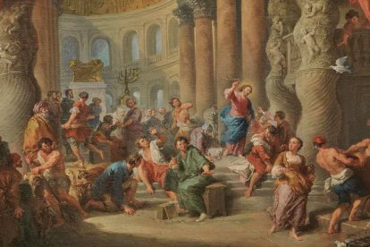 Giovanni Paolo Panini, 'Jesús arroja a los mercaderes del templo' (1725). Museo del Prado.