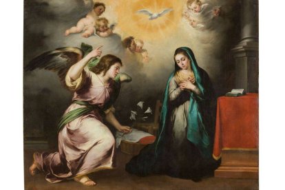 La conexión entre el arcángel Gabriel y la Virgen María ha establecido un vínculo definitivo entre Dios y la humanidad por medio de la Encarnación. 'La Anunciación' de Bartolomé Esteban Murillo (c. 1650). Museo del Prado.