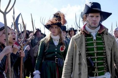 Charette y su colaboradora La Irlandesa con su ejército campesino en la película Vencer o Morir