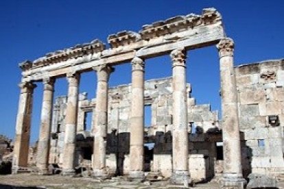 Restos de un templo romano en Apamea.
