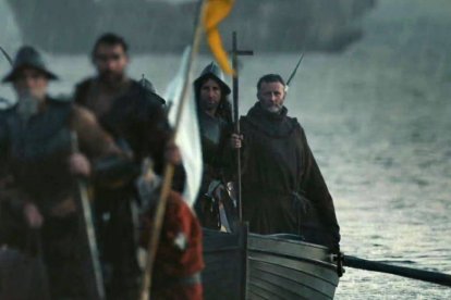 El alba de América, encabezada por la Cruz, en 'Apocalypto' (2006) de Mel Gibson.