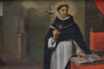 Santo Tomás de Aquino (1225-1274) fue canonizado el 18 de julio de 1323 por Juan XXII y proclamado Doctor de la Iglesia por San Pío V en 1567. Cuadro atribuido a Evaristo Muñoz, principios del siglo XVIII, Universidad de Valencia.